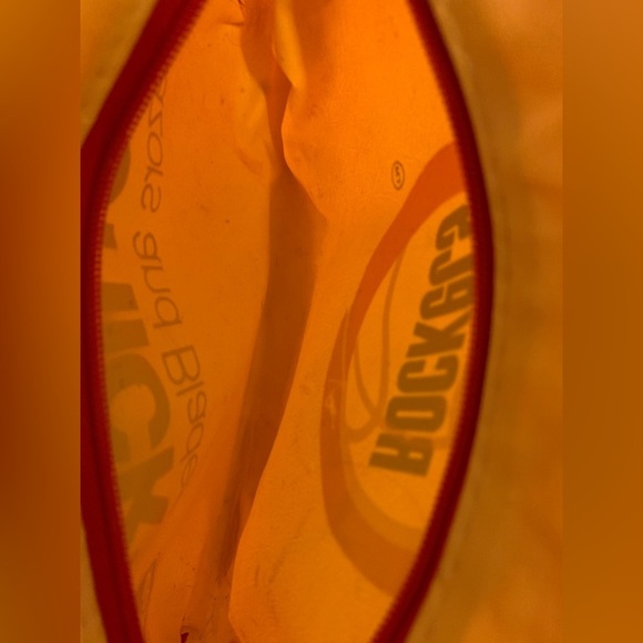 VINTAGE 90S HOUSTON ROCKETS TRAVEL SOUVENIR BAG DOPP YELLOW RED NBA TEXAS - Picture 6 of 7